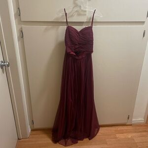 EVA BRAZZII 2 Piece Red Evening Gown (S)